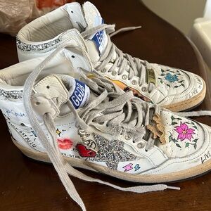 Golden goose high tops work once